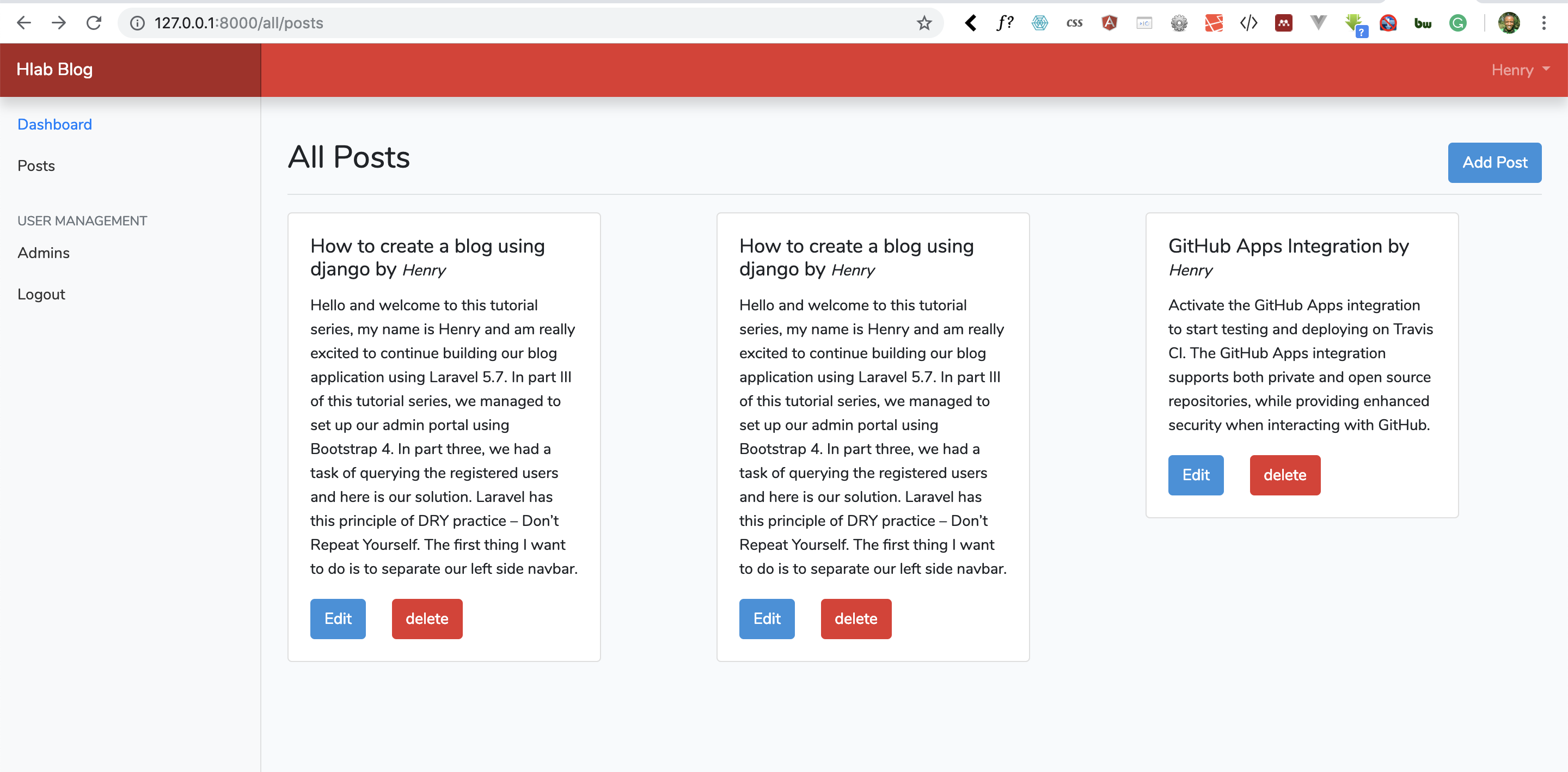 Read more about the article Part VI: How to store and Retrieve a Blog Post in Laravel 5.7 and Php 7.2