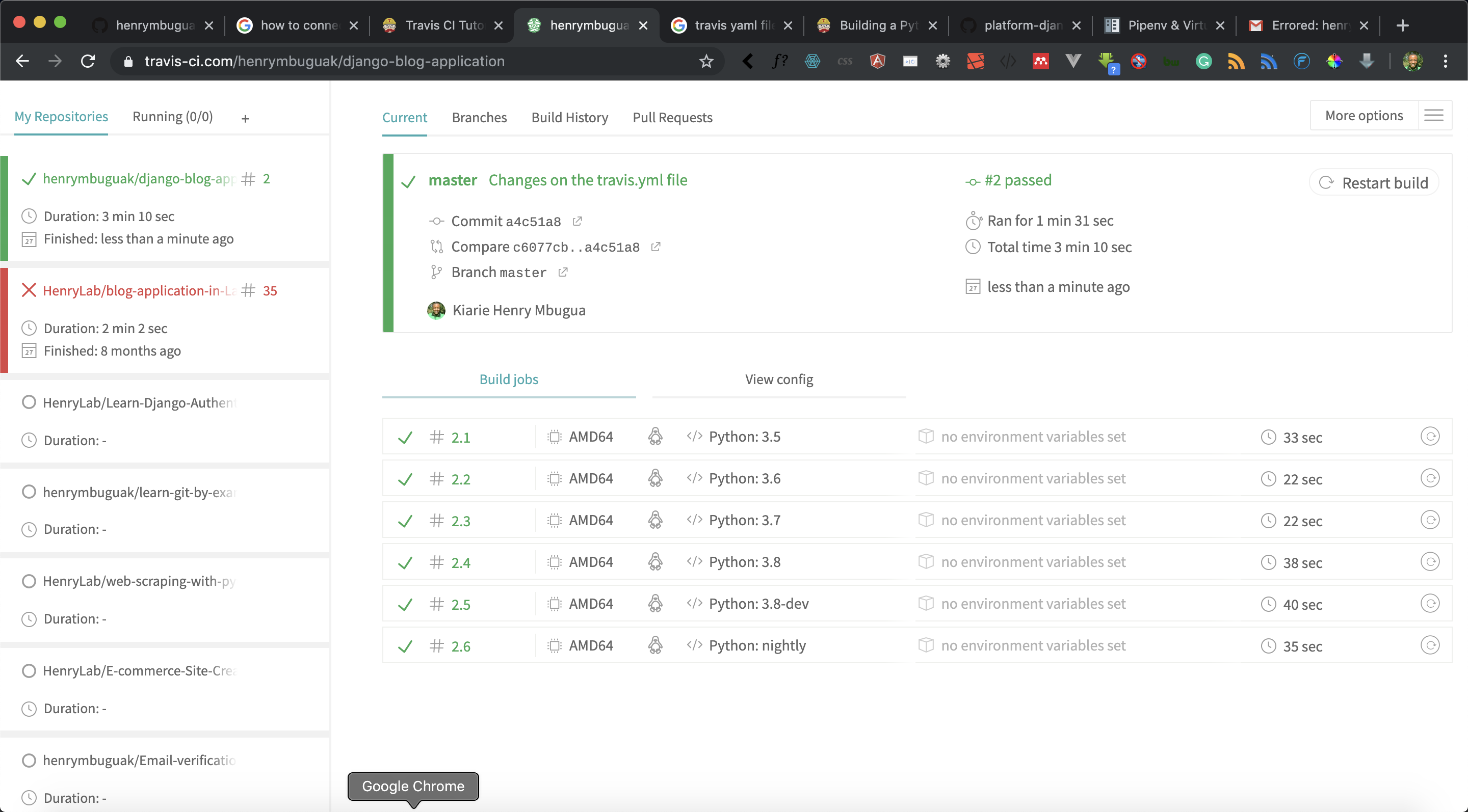 Read more about the article Lesson 3: A Step by Step Tutorial on How to connect our Github Repository with Travis CI in Test-Driven Development Using Django 2.2 and Python 3.7.